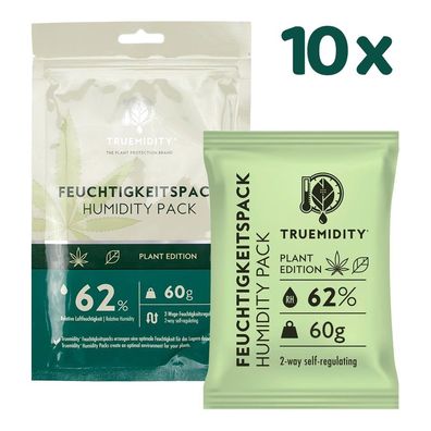 Truemidity 62% RH, 10 Pack à 60g Befeuchtungssystem Plant Edition