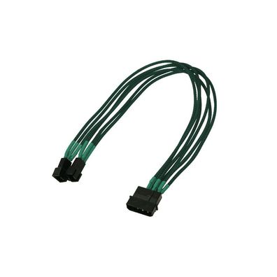 Kabel Nanoxia 4-Pin auf 2 x 3-Pin, Single, 30 cm, grün