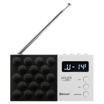 Adler AD 1908 Tragbares PPL AM/FM Radio mit LCD-Display, Bluetooth 5.0