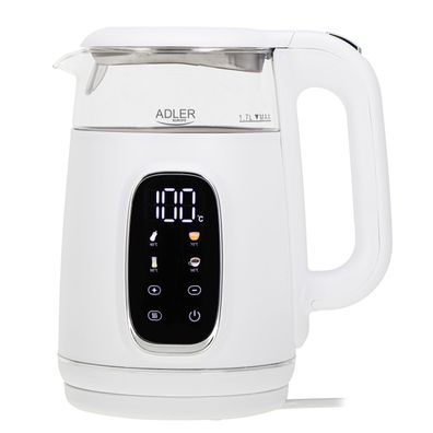 Adler AD 1305 WS Wasserkocher 2200 W - 5 Temperatureneinstellungen, 360°-Sockel