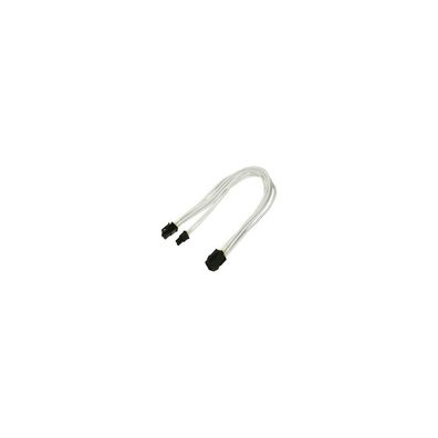 Kabel Nanoxia PCI-E 6- auf 6 + 2-Pin, 30 cm, Single, weiß