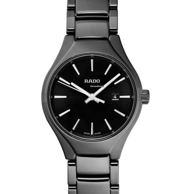 Rado - Frau - R27059152 - Rado - Echte Quarz-Damenuhr mit schwarzem Zifferblatt und s