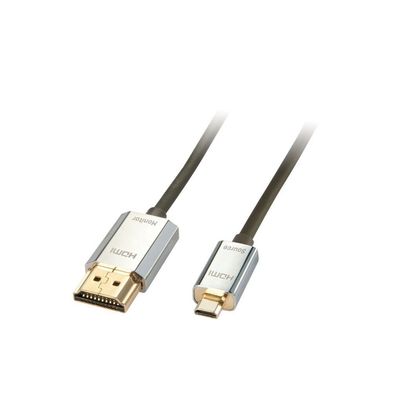 LINDY HDMI High Speed Kabel an Micro HDMI CROMO Slim 3m