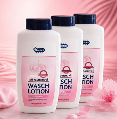 3x500ml Ream Waschlotion füt Gesicht & Körper Sensitiv pH-hautneutral