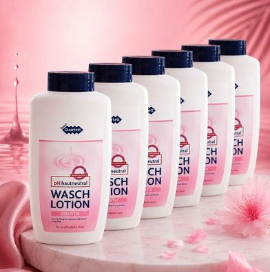 6x500ml Ream Waschlotion füt Gesicht & Körper Sensitiv pH-hautneutral