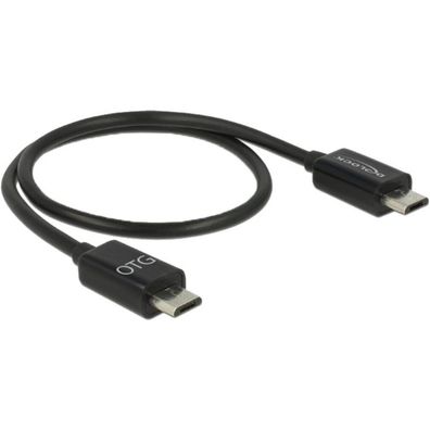 Delock DELOCK USB Kabel Micro-B -> Micro-B St/St 0.30m OTG sw