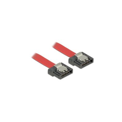 DELOCK SATA-Kabel SATA III -> SATA St/St 0.3m FLEXI rot