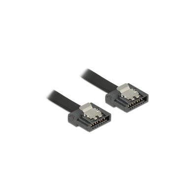 DELOCK SATA-Kabel SATA III -> SATA St/St 0.30m FLEXI schwarz
