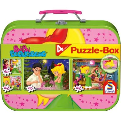 Bibi Blocksberg Puzzle-Box, 4 Puzzles, 2x60 Teile, 2x100 Teile