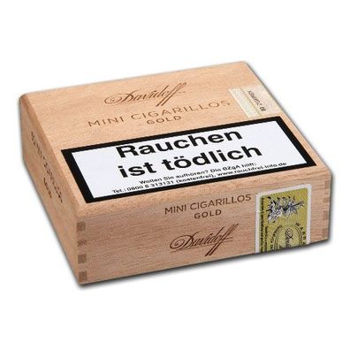Davidoff Gold Mini Cigarillos / Zigarillos, 50 Stück in der Holzkiste