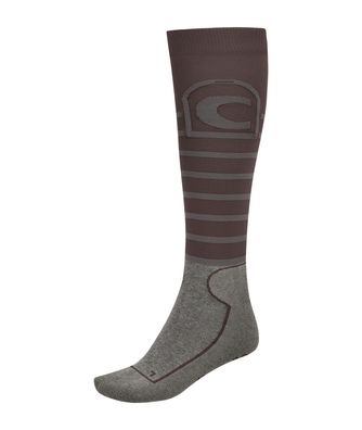 Cavallo Basic Strumpf Bloc Stripe "Sienne" espresso Reit Socken