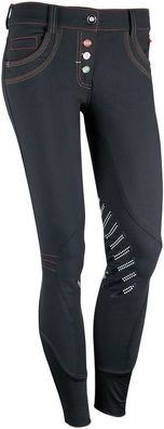 Harrys Horse Reithose Rimini für Damen und Kinder, mit Silikongrip, schwarz