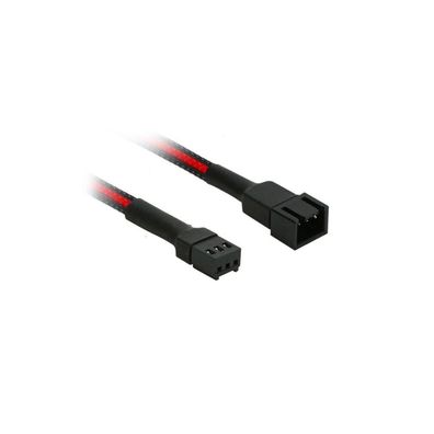 Kabel Nanoxia 3-Pin Verlängerung, 30 cm, schwarz/rot