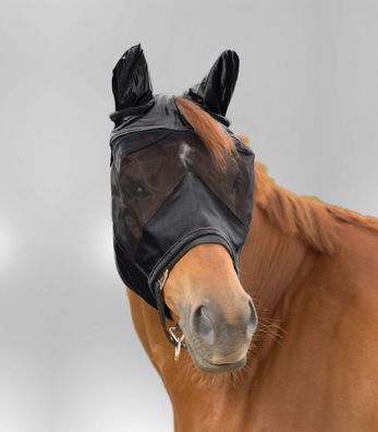 Waldhausen Fliegenmaske Premium mit Ohrenschutz schwarz UV-Schutz