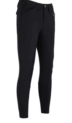 Pikeur Herren Reithose Rossini FFL schwarz Vollbesatz Midwaist Flex Faux Leather