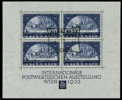 ÖSTERR. 1933 WIPA BLOCK 1 gestempelt Block1 X787E42