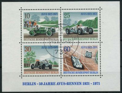 BERLIN BLOCK Kleinbogen Block 3 zentrisch gestempelt X80FB52