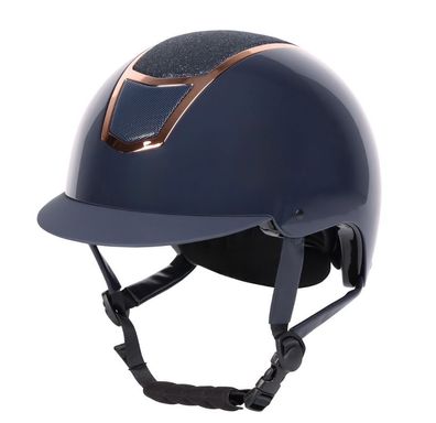 Harrys Horse Reithelm Matterhorn Sparkle navy roségold mit Glitzer