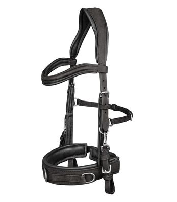 Waldhausen Leder Kappzaum Anatomic black weich gepolstert