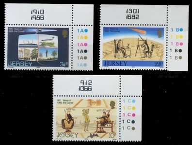 JERSEY 1986 Nr 374-376 postfrisch ECKE-ORE XAEA9F2