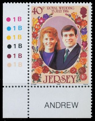 JERSEY 1986 Nr 387 postfrisch ECKE-ULI XAEAA2E