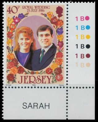 JERSEY 1986 Nr 387 postfrisch ECKE-URE XAEAA42