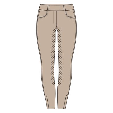 euro-star Damen Reitleggings ERMaxima FullGrip Cream Beige
