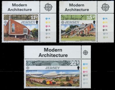 JERSEY 1987 Nr 405-407 postfrisch ECKE-ORE XAEAA72