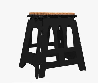 QHP Hocker Aufstiegshilfe schwarz mit Matte