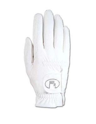 Roeckl LISBOA white white mit Glitzer Reithandschuh Turnier