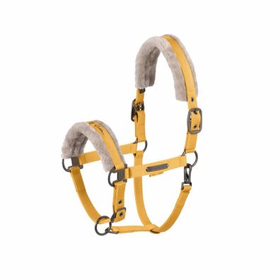 Eskadron Halfter Double Pin Faux Fur golden yellow Platinum 2025
