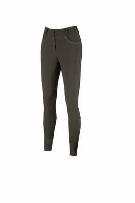 Pikeur Damen Ceelina Highwaist Hose / Vollbesatz FFL deep khaki Selection HW 25