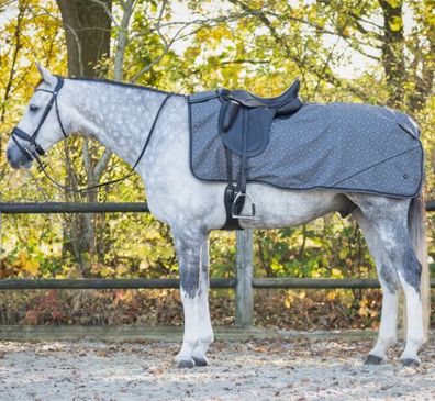 QHP Ausreitdecke Turnout Collection gefüttert Grey Reflective 1200D
