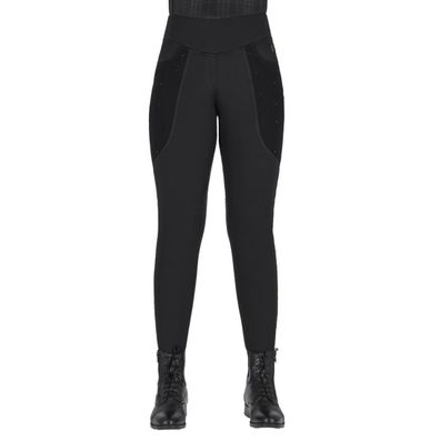 QHP Kinder Winter Reitleggings Zahra Junior Kniegrip black HW25