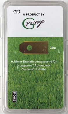 30 TITAN Ersatz Messer Klingen f Husqvarna Automower / Gardena Mähroboter 0,75mm