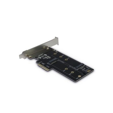 Inter-Tech PCIe Adapter Karte KT015 PCIex4->M.2 + SATA->M.2