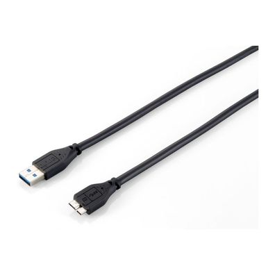 Equip USB Kabel 3.0 A -> micro B St/St 1.80m schwarz Polybeutel