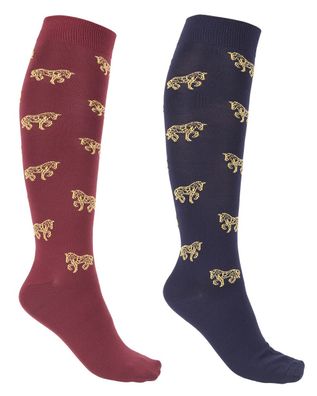 QHP Kniestrümpfe Orlando Luxury 2er Set