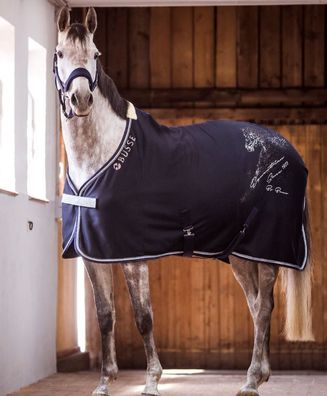 Busse Abschwitzdecke Jersey Fashion navy mit Kreuzbegurtung