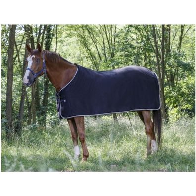 EKKIA Riding World Fleece Abschwitzdecke black grey schwarz