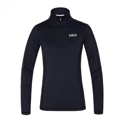 Kingsland moya recyceltes Turniershirt ½ Zipper Damen black HW 21