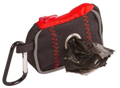Kerbl Tasche für Kotbeutel schwarz/rot