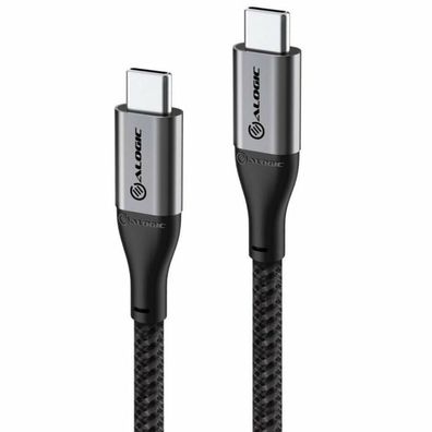 Alogic - Ultra USB-C auf USB-C Kabel 5A/480Mbps - Space Grau (Länge: 30 cm)