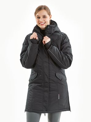 Busse Damen Reitmantel Parka SAFYR schwarz wasserdicht
