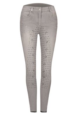 Cavallo CHAYA PRO GRIP Damen Vollbesatzreithose grey wash FS 2020