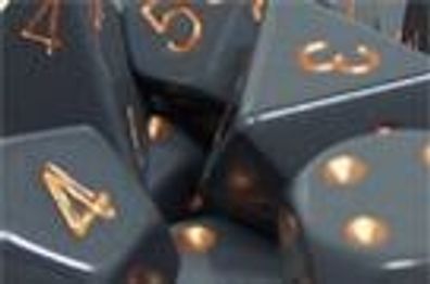 Opaque 12mm d6 Dark Grey w/copper Dice Block™ (36 dice)