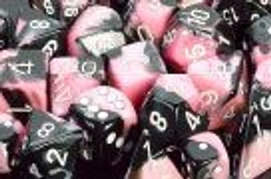 Gemini 16mm d6 Black-pink w/white Dice Block (12 dice)