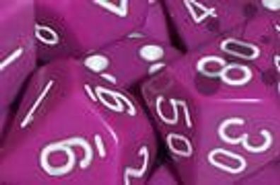 Opaque 12mm d6 Light Purple/white Dice Block™ (36 dice)