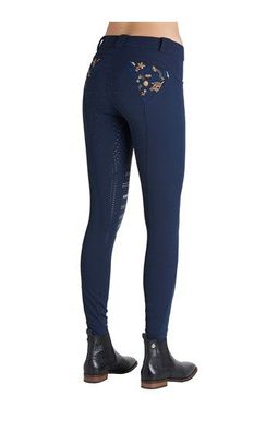 Montar Damen Reithose Alina yati Blueberry mit Sickerei