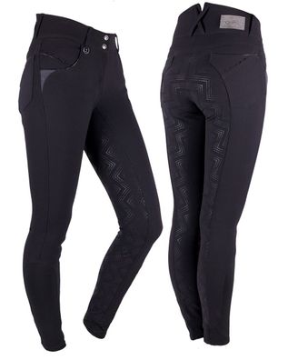 QHP Reithose Noa Full-Grip schwarz